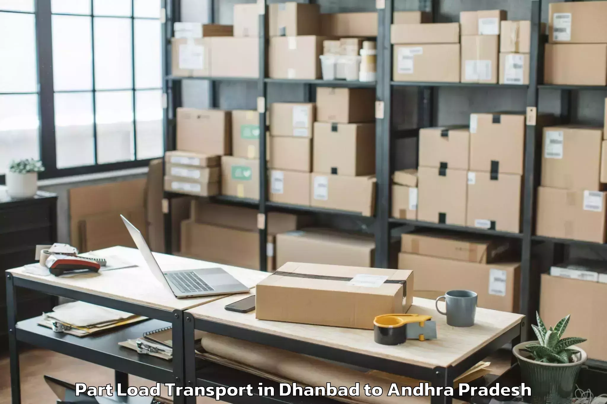 Top Dhanbad to Kakinada Rural Part Load Transport Available